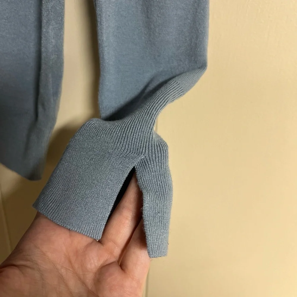 Zara blue light knit turtleneck - Picture 2 of 7